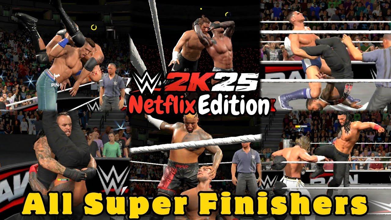 WWE 2K25 NETFLIX EDITION MOBILE - ALL SUPER FINISHERS & HOW TO PERFORM THEM!