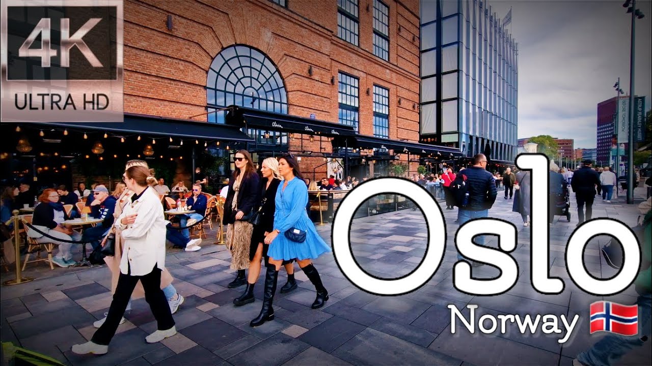 👣Walk with Me in Norway | Tjuvholmen & Aker Brygge in Oslo | 4K experience | Autumn 2023👣
