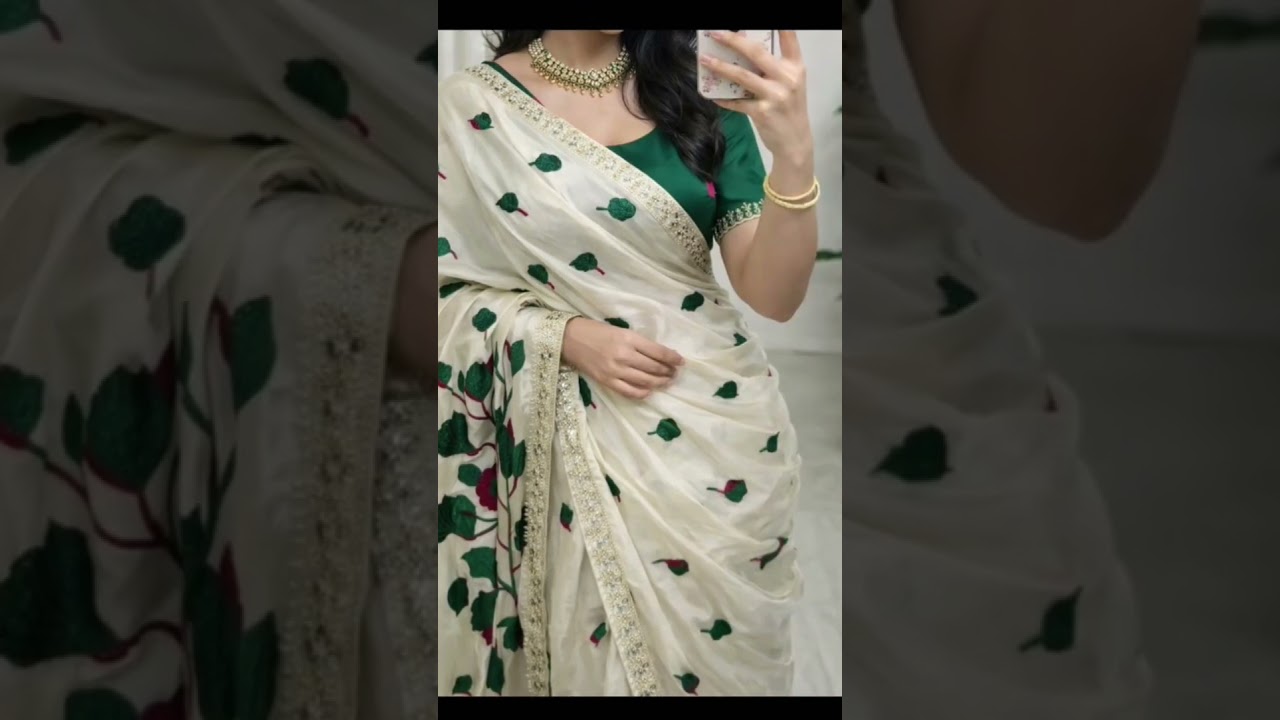 Soft Silk Sarees with embriodery work & real mirror work | price : 1250 | 7032596883 , subscribe pls