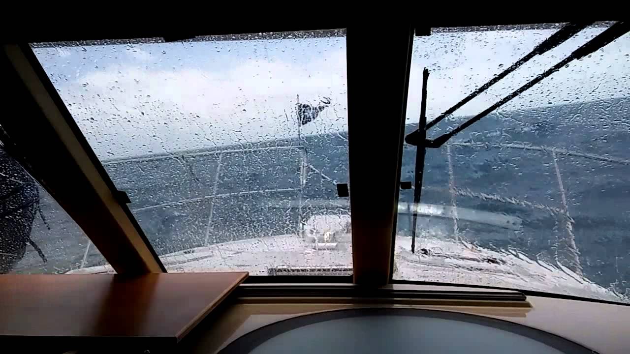 Cutwater 30 in 6 - 7 ft. seas off Eleuthera Island, Bahamas.