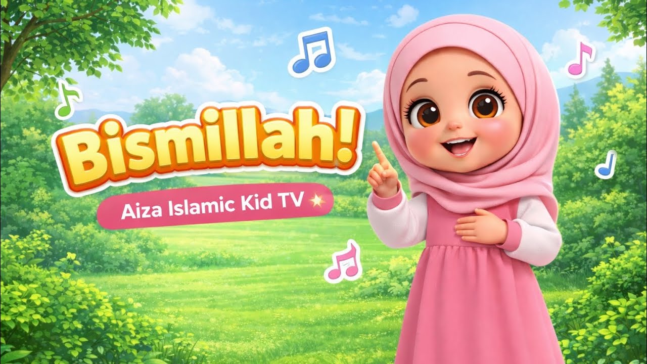 Bismillah Rhymes for Kids | Learn Bismillah with Aiza 🌸 | Aiza Islamic Kid TV
