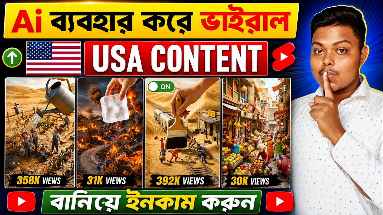 Ai দিয়ে USA কনটেন্ট বানিয়ে ইনকাম 🔥 USA Content Ideas Bangla | How To Create USA Content Using Ai