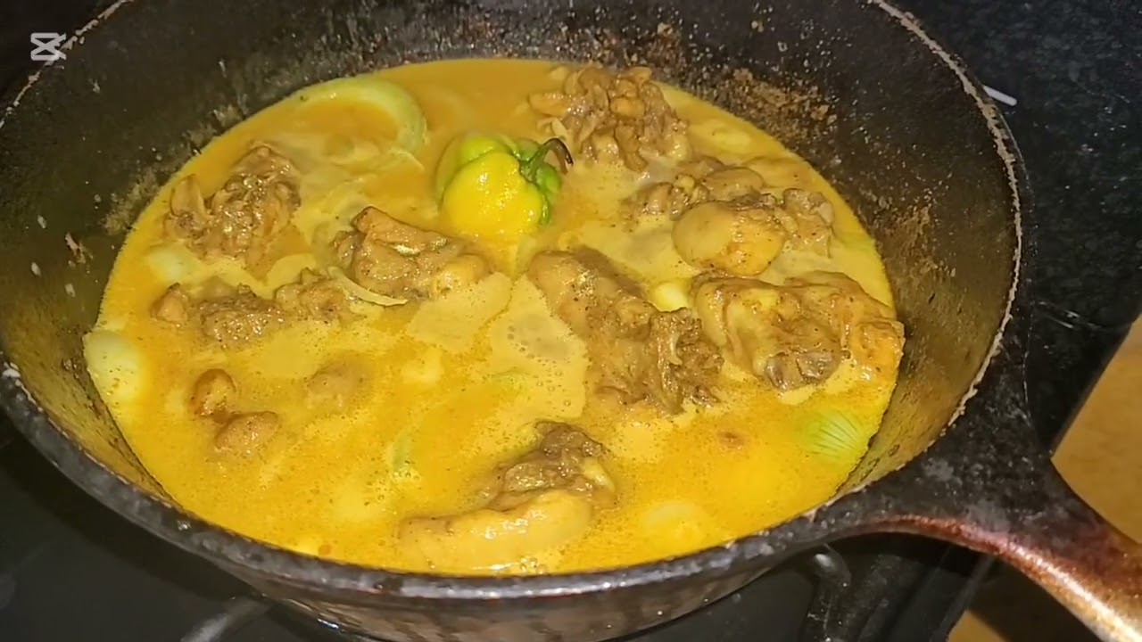 Coconut 🥥 Cock Soup,Curry Chicken and Rice 