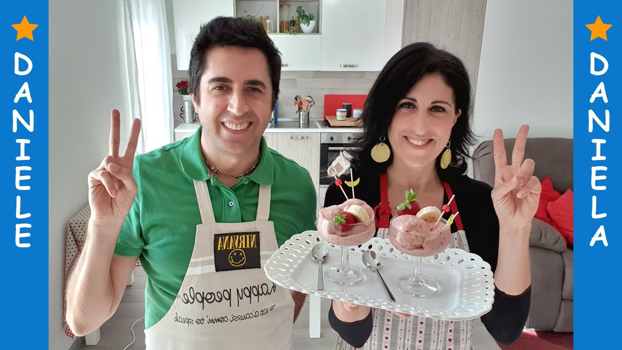 Gelato fragola e banana senza gelatiera