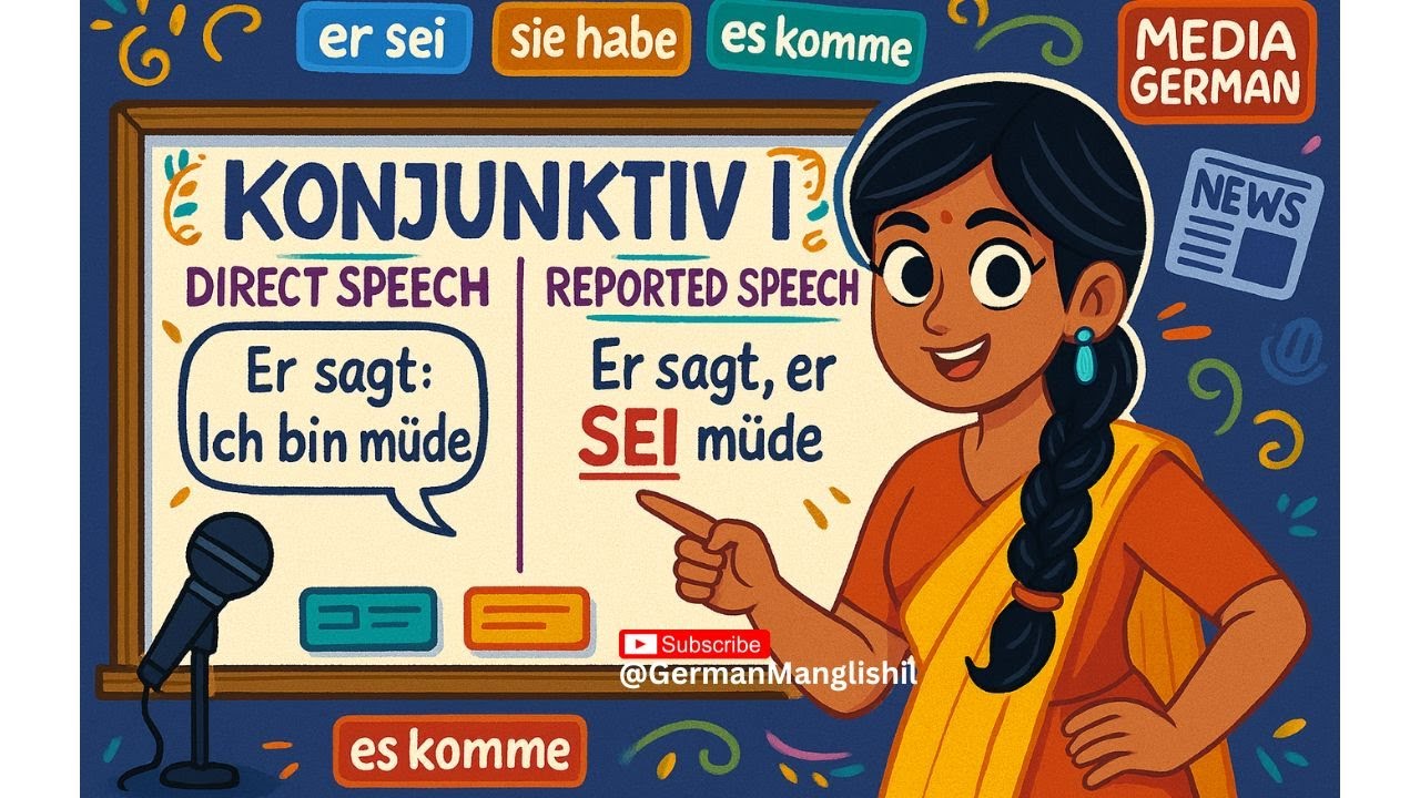 German Konjunktiv I MASTERY: Reported Speech + Formal German (Malayalam Tutorial)