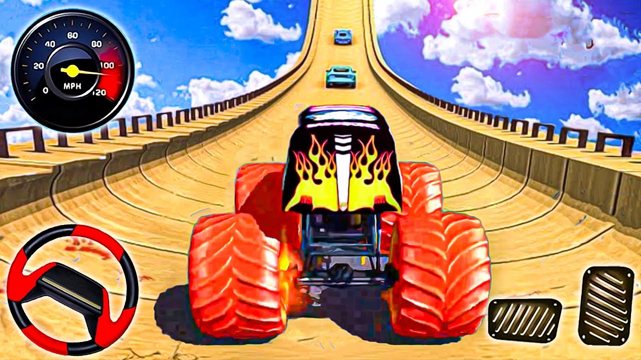 Monster Truck Car Racing - Mega Ramp Racing Car Race - Android GamePlay