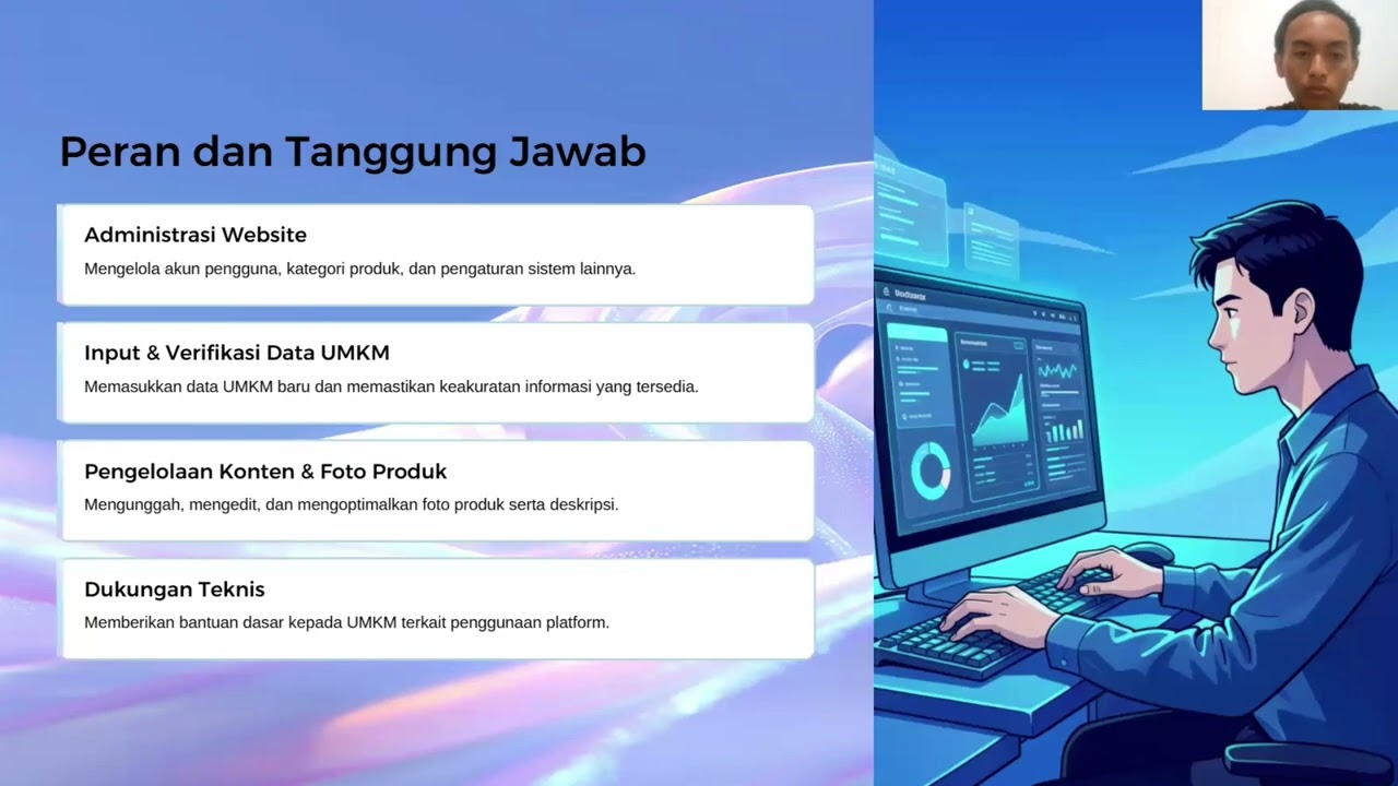 Presentasi laporan magang objek Slemanmart 