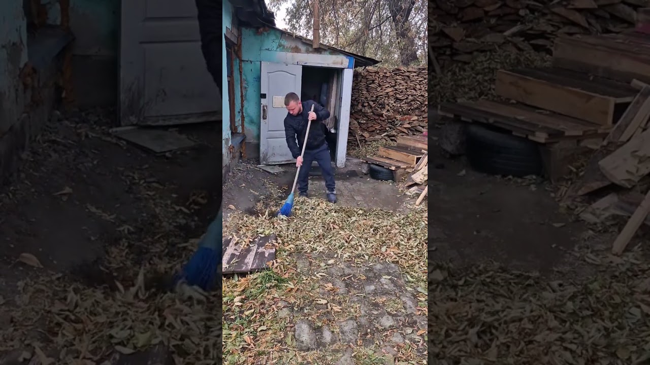 Село уборка #forest #cooking #еда #outdoorcooking #meat #recipe #село #steak
