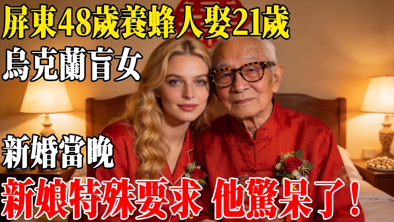 屏東48歲養蜂人娶21歲烏克蘭盲女，新婚當晚，新娘特殊要求 他驚呆了！#民間故事 #人間故事會