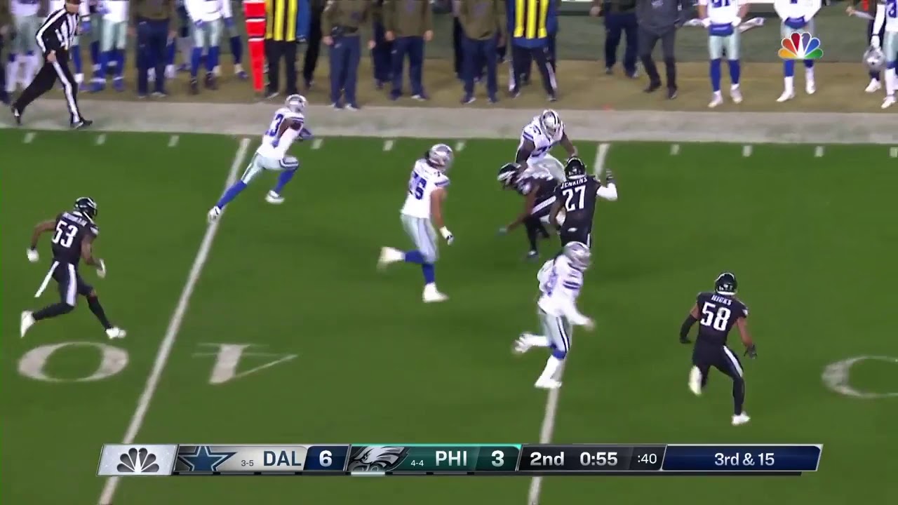 Michael Gallup Walks the Tightrope on Sideline for 25-Yard Catch (Eagles vs  Cowboys, Week 10)