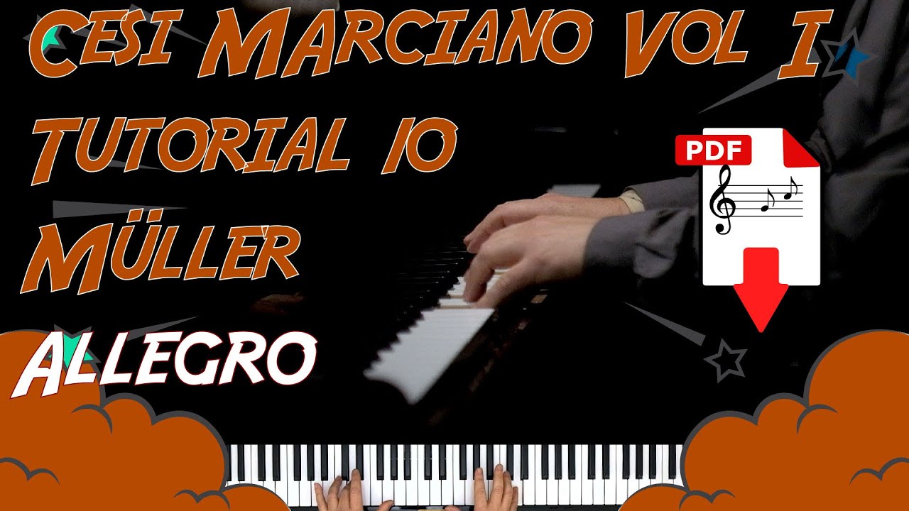 Piano Tutorial - Allegro August Eberhardt Müller - Cesi Marciano vol. 1 N° 10 spartito scaricabile