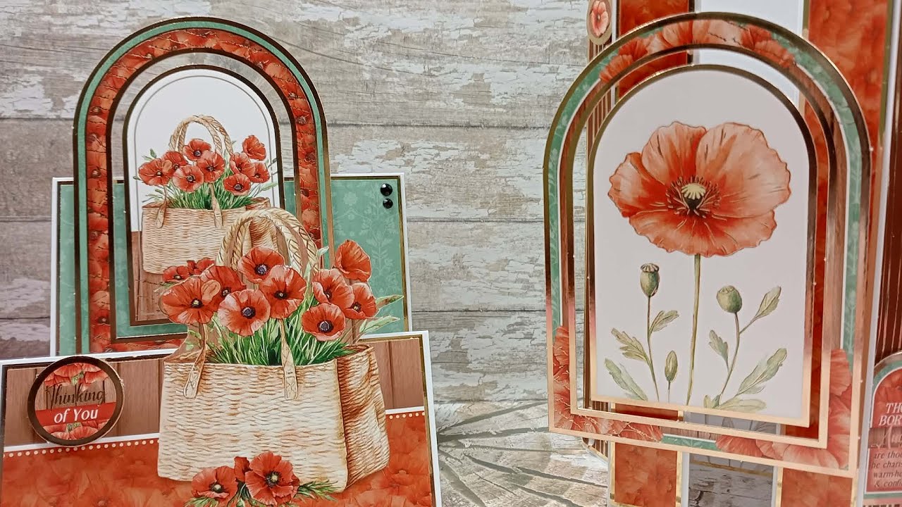 Cardmaking with Hunkydory's A Year of Flowers topper collection - August Poppy
