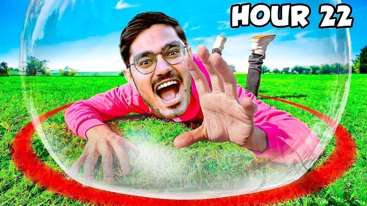 24 Hours in Glass Box Challenge😱   Will I Survive
