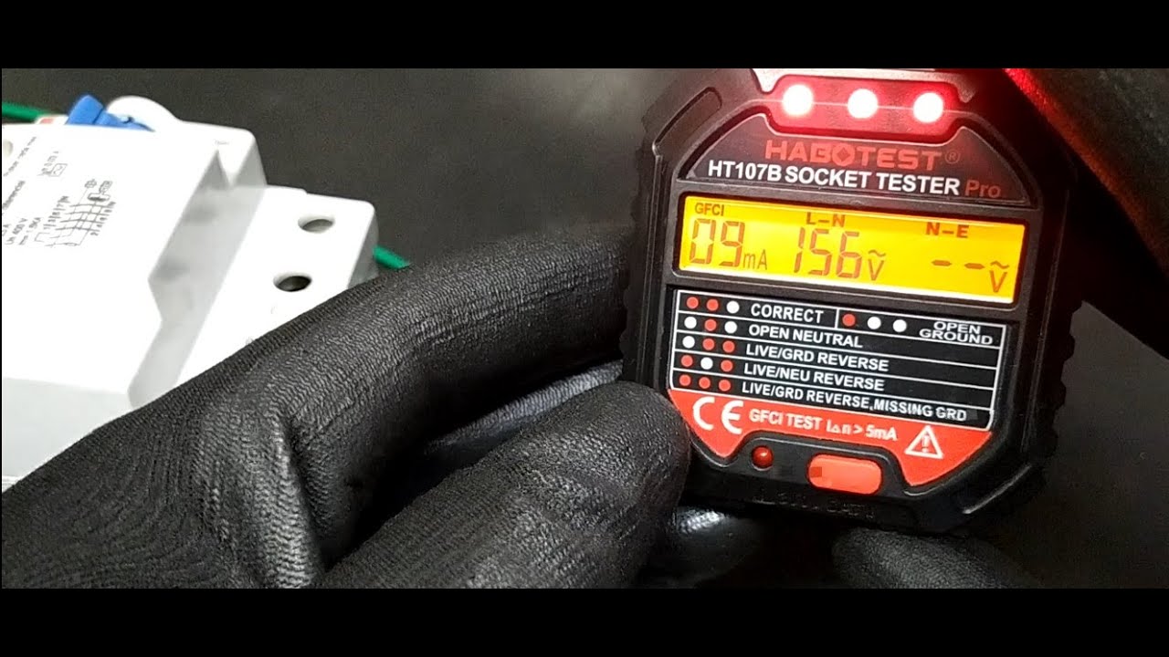 Testadores de tomada HABOTEST. Testando o modelo 30mA (HT107E)