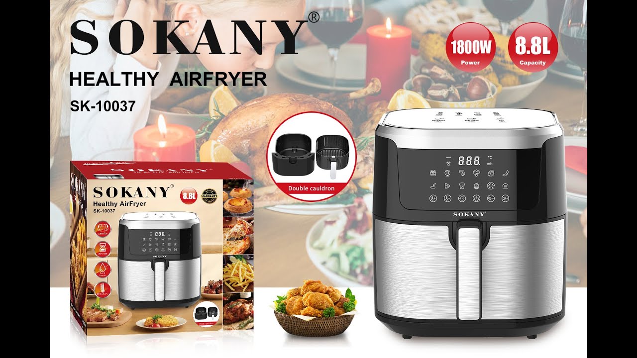 SK-10037 قلايه سوكانى ديجيتال 8.8لتر2000وات