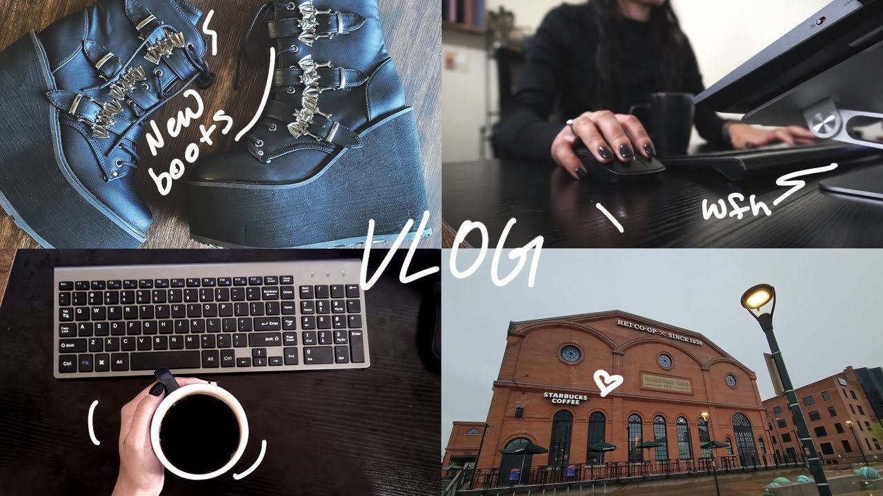 VLOG ~ goth day prep, working from home, struggling with motivation, gloomy day
