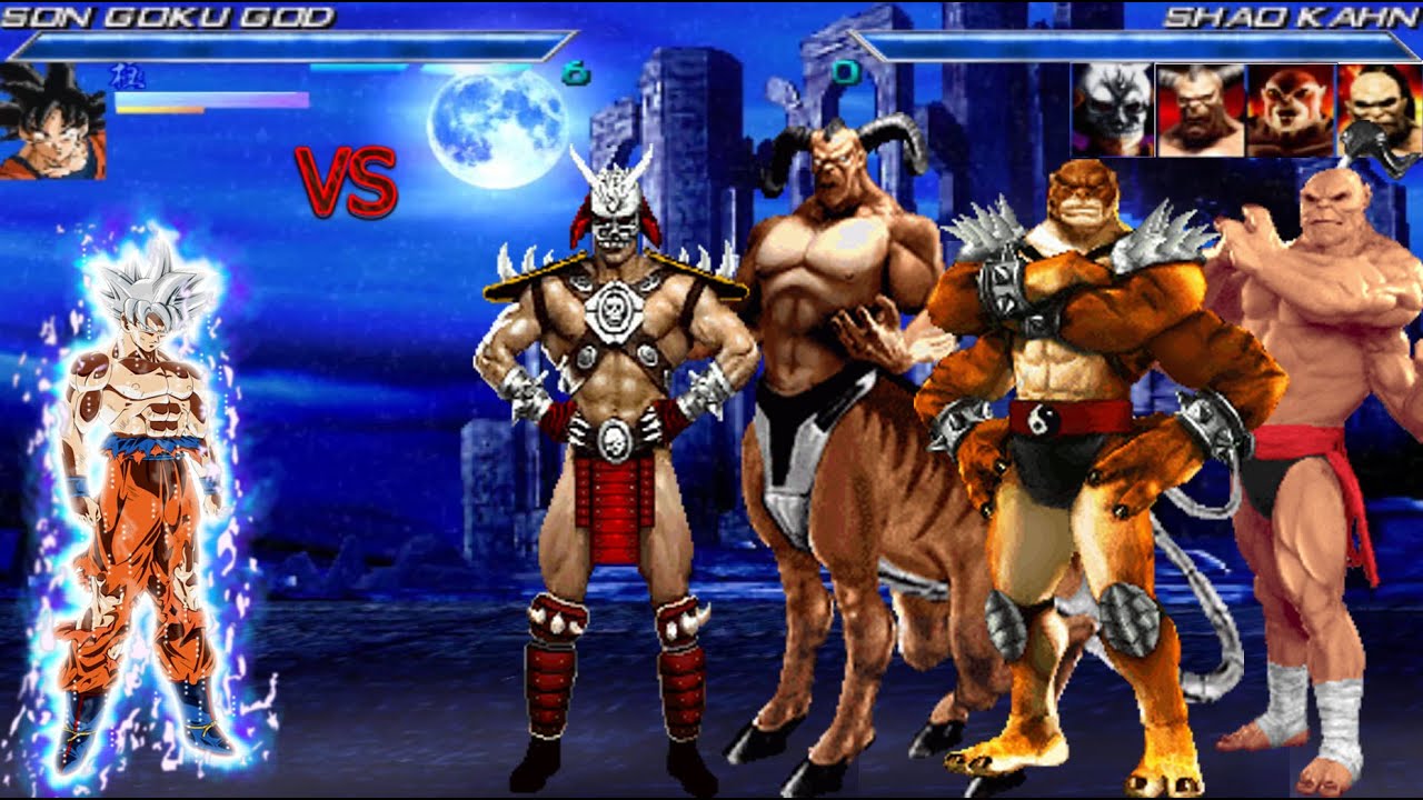 Goku Ultra Instinct VS Mortal Kombat Bosses