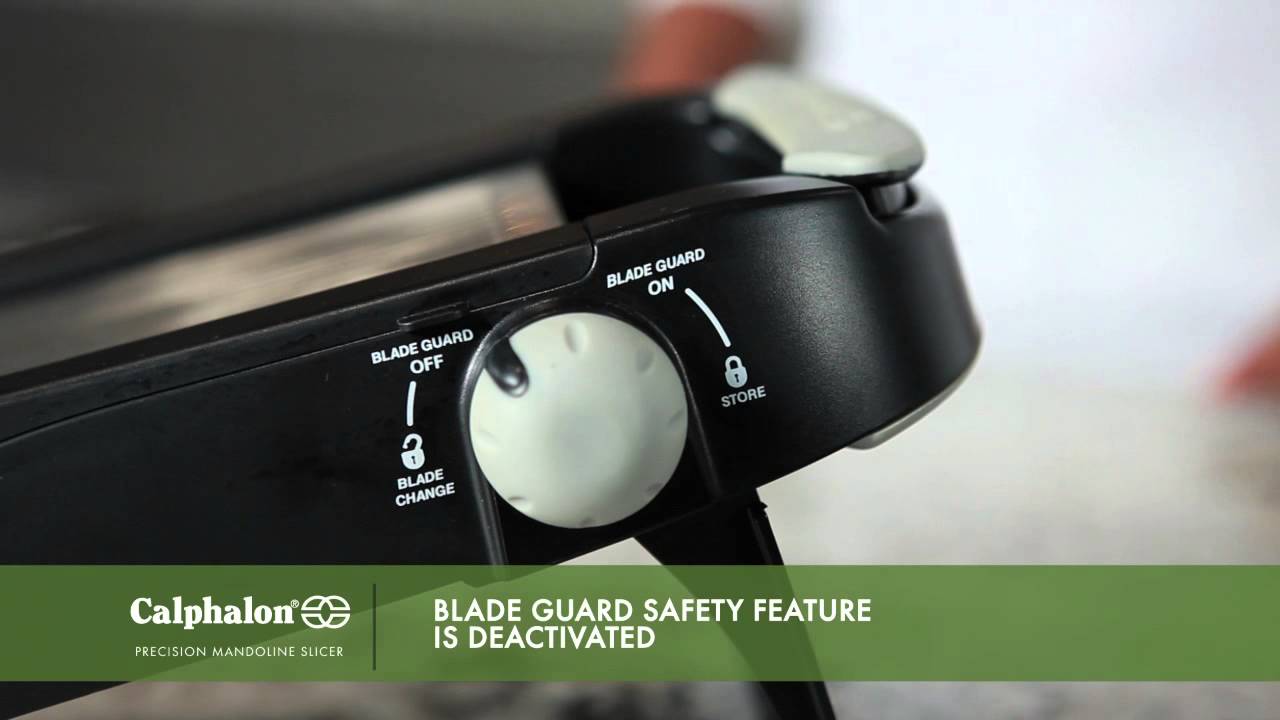 Safety features of the Calphalon Precision mandoline slicer