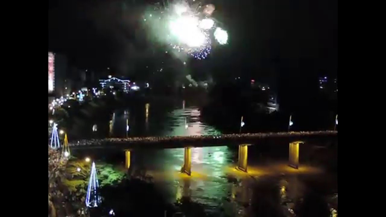 V&iacute;deo do R&eacute;veillon 2016 em  Blumenau. Imagens: #BlogdoJaime