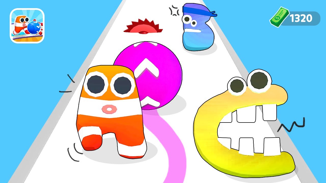 공굴리기 1등 알파벳은 누구?! Alphabet Run: Rolling Balls Game