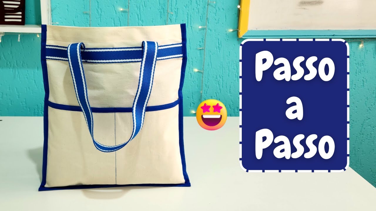 🌟COMO FAZER UMA BOLSA SACOLA ECOBAG 🤩 - PASSO A PASSO🌟#pricosturacriativa