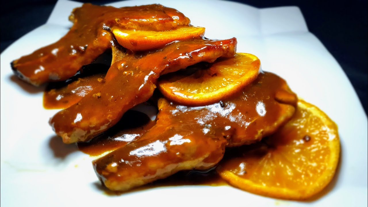 CHULETAS de cerdo a la NARANJA 🍊