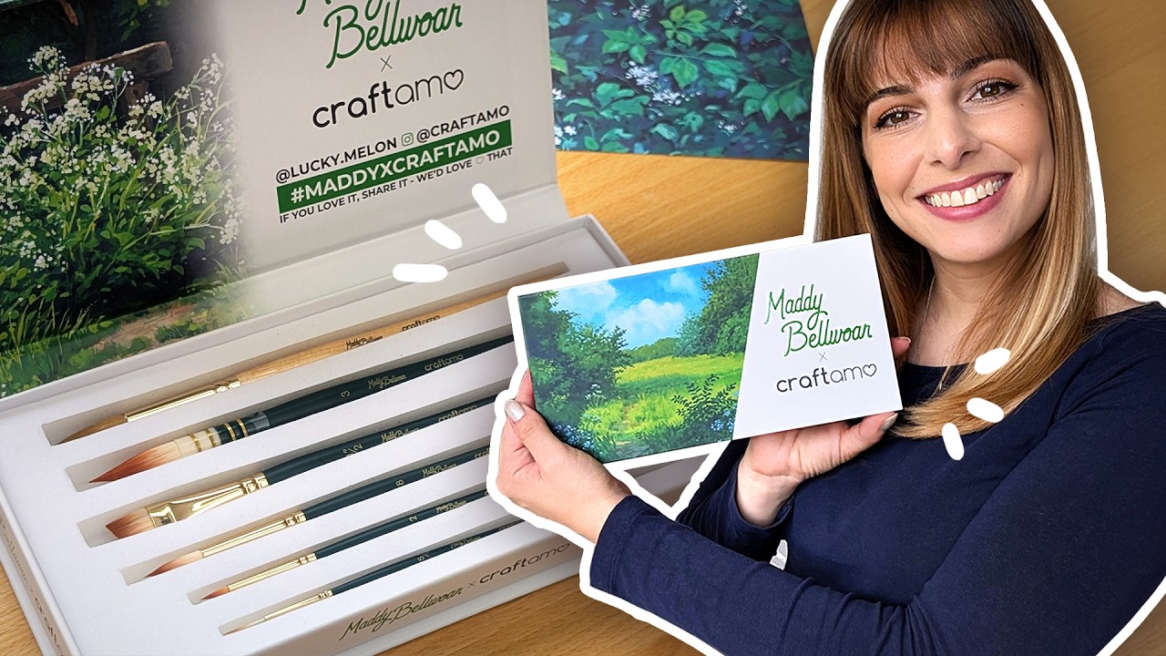 I created a custom brush set!!🖌️✨ Maddy Bellwoar x Craftamo 🎨 Unboxing ✨