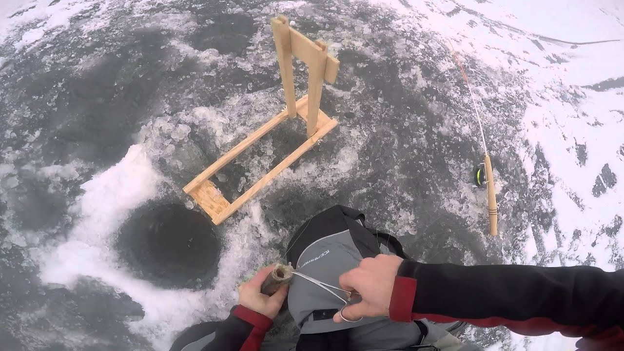 Ice Fishing Fox Lake Crappie and Perch 1-03-15