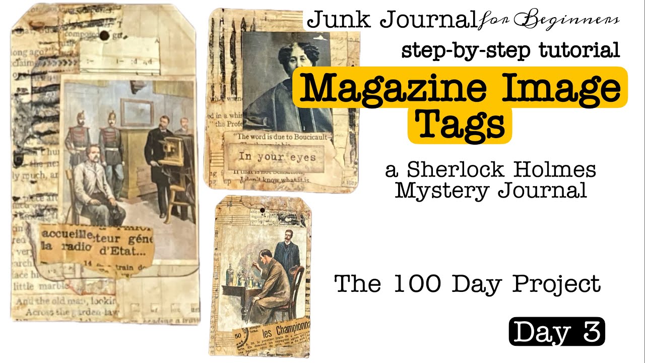 How to Make Tags from Magazine & Book Images. Step-by-Step Tutorial for Junk Journal Beginners.