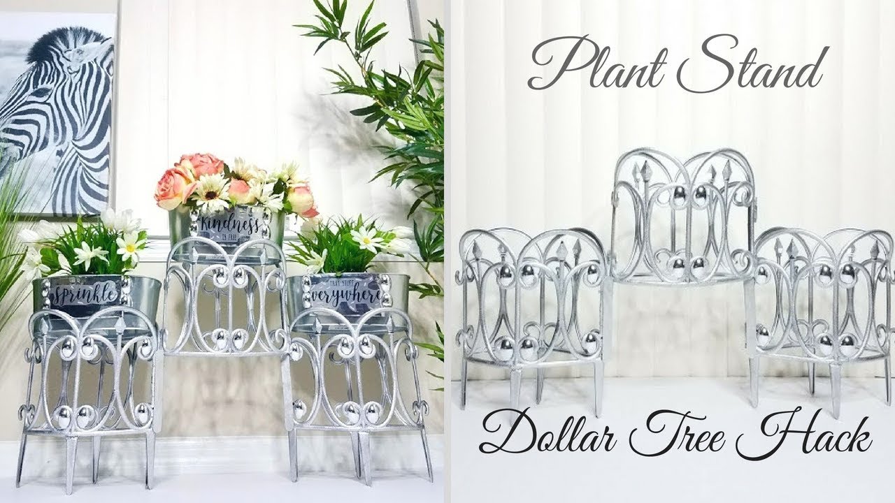 Diy Plant Stand using Dollar Tree items!| Quick and Easy Home Decorating idea!