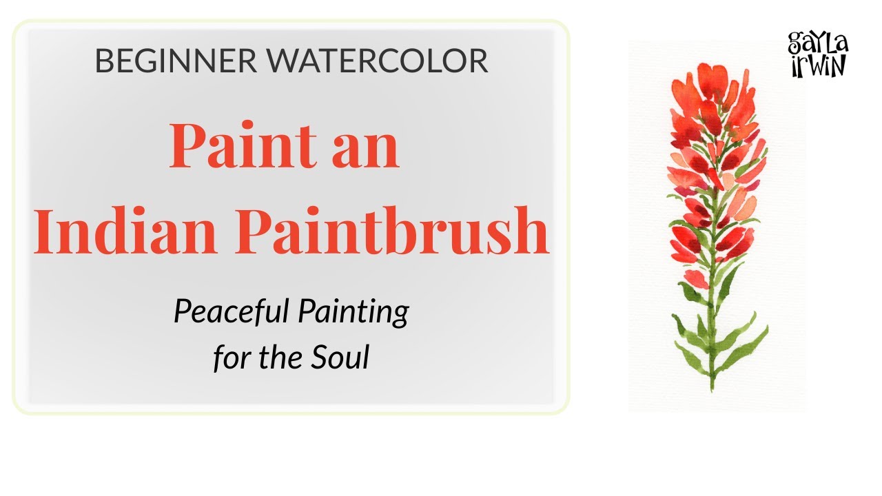 Easy Watercolor Wildflower | Indian Paintbrush for Beginners