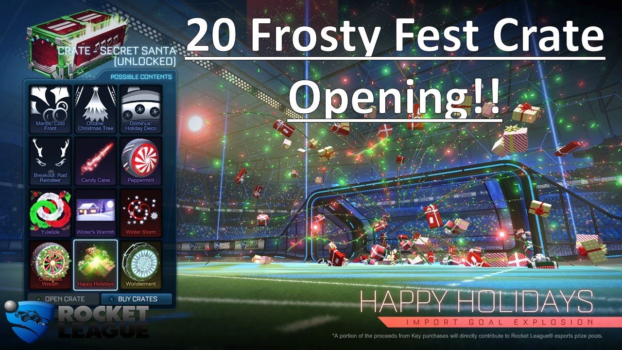20 Frosty Fest Event Crate Opening!!! (Rocket League)