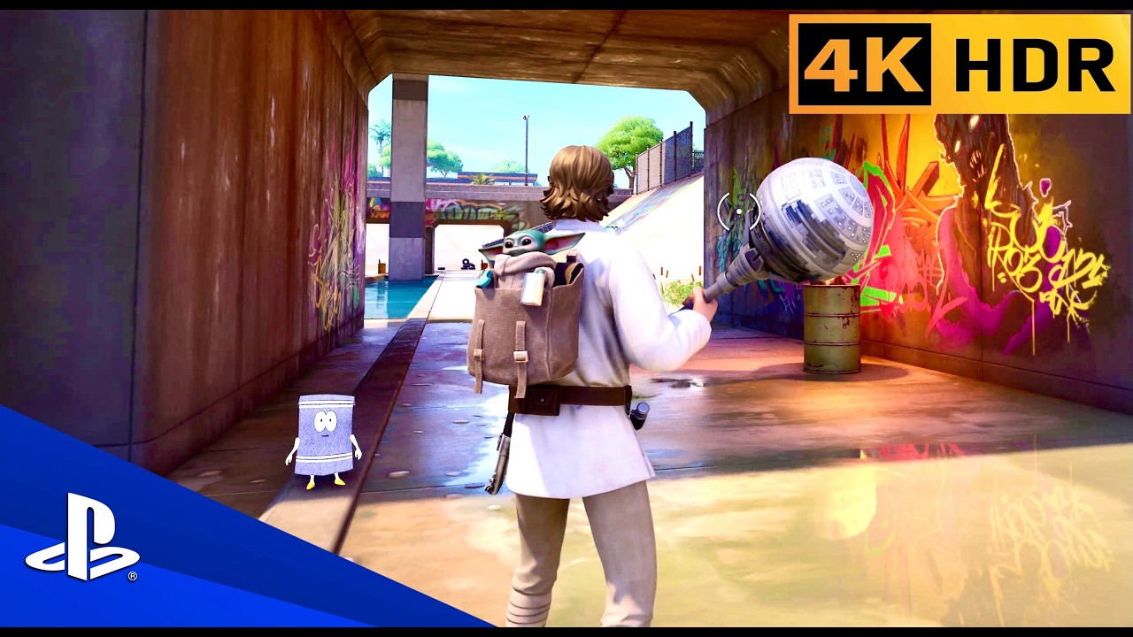 Luke Skywalker Fortnite PS5 4K HDR Showcase