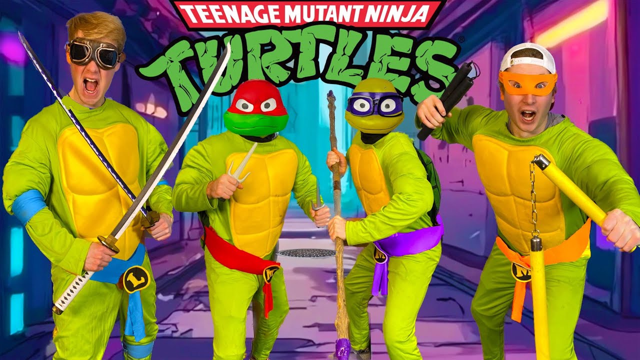 TEAMING UP WITH RAPHEL AND DONATELLO! Teenage Mutant Ninja Turtles IRL!