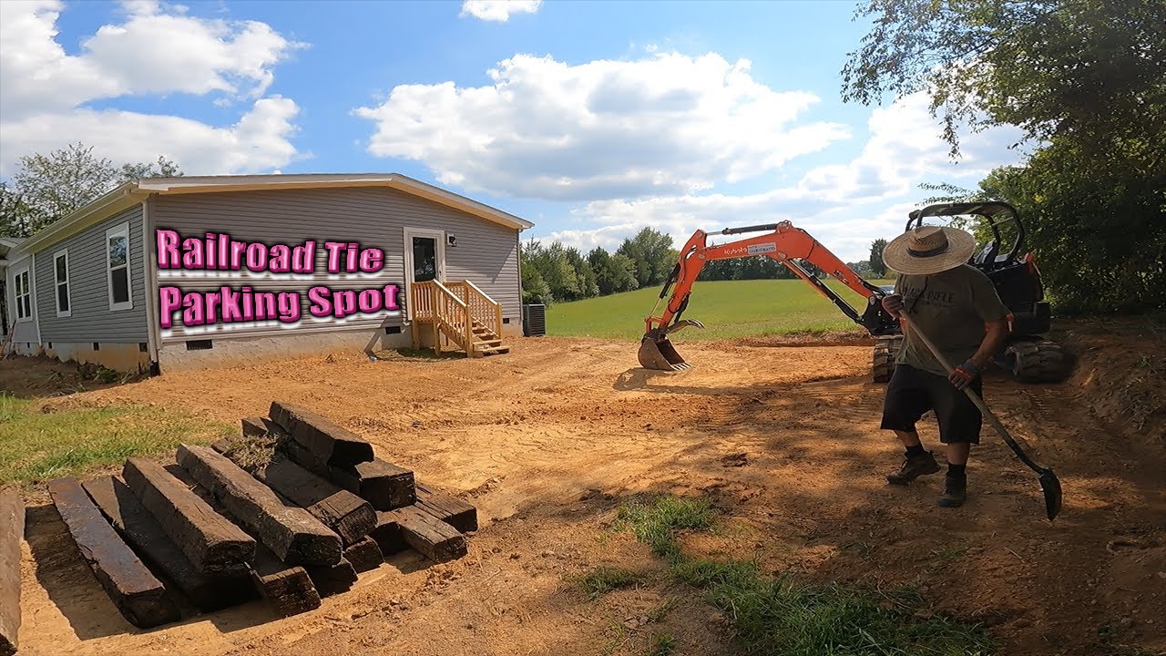 Making a parking Spot with Railroad Ties