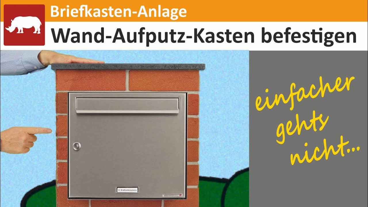 Wand-Aufputz-Briefkasten befestigen - Beratungsvideo von AL Briefkastensysteme