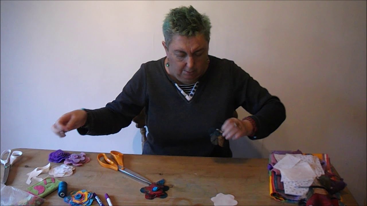 Fabric Flower Brooch