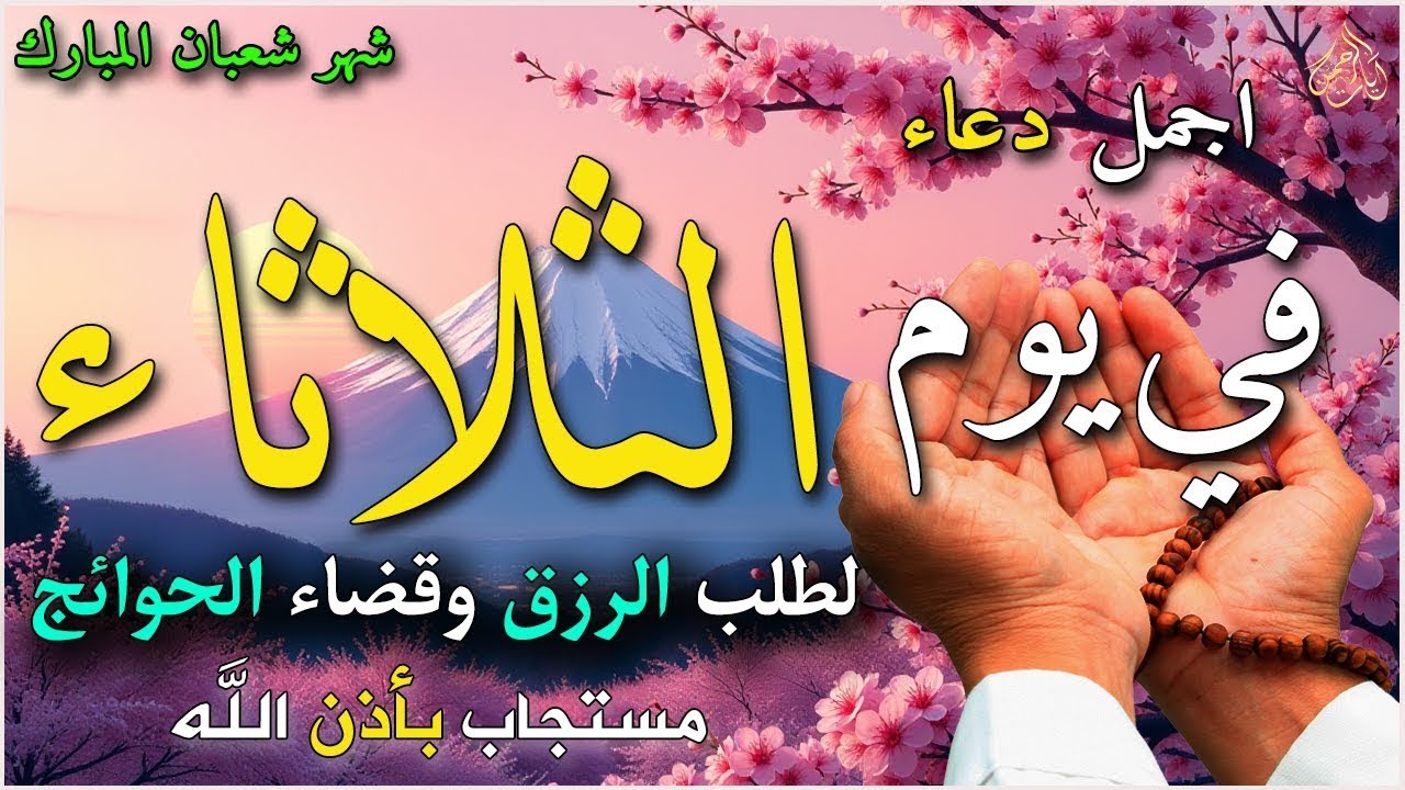 دعاء فى صباح يوم الثلاثاء 15 من شهر شعبان لطلب الرزق والفرج وقضاء الحوائج وتفريج الهم بإذن الله 💚