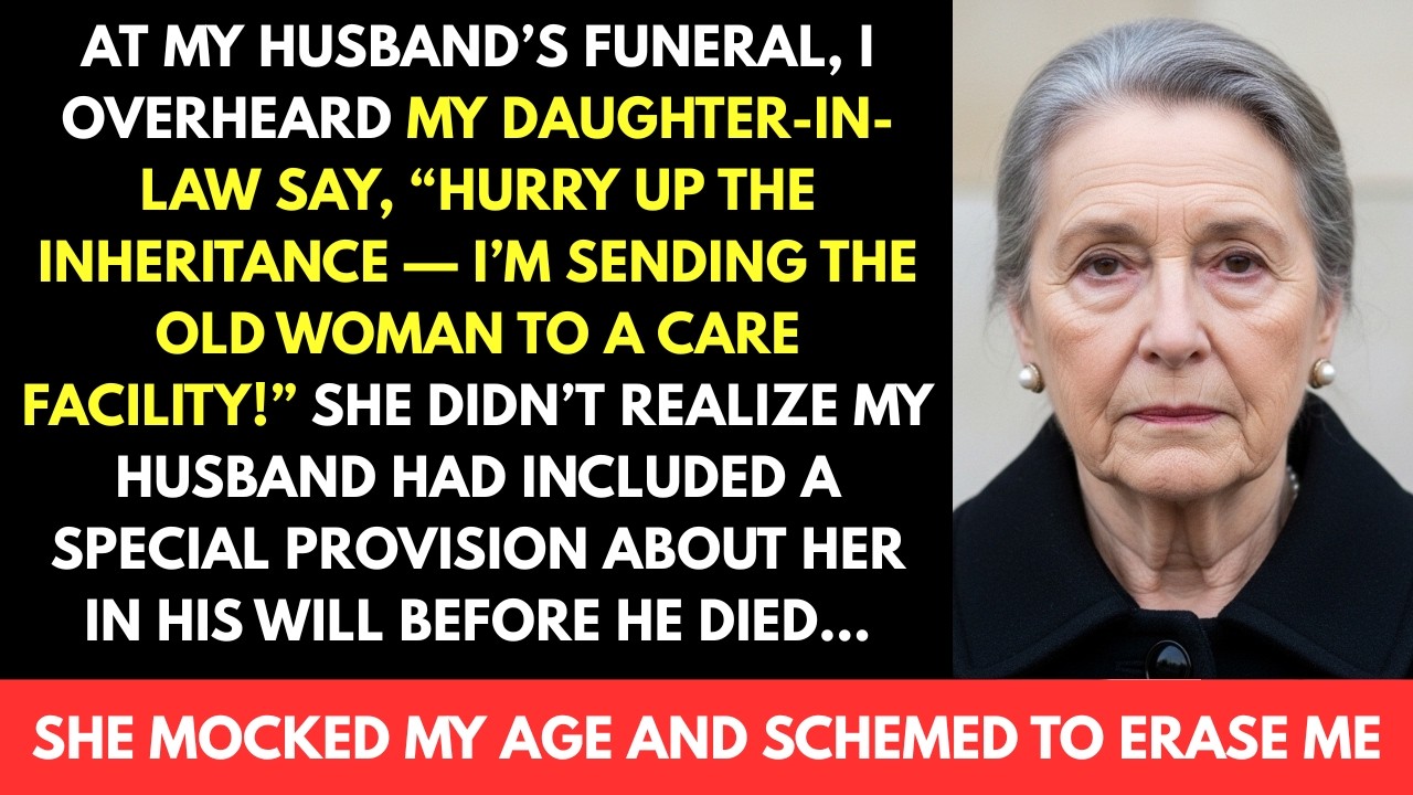 At my husband’s funeral, I heard her whisper, “Release the inheritance — I’ve made plans…”