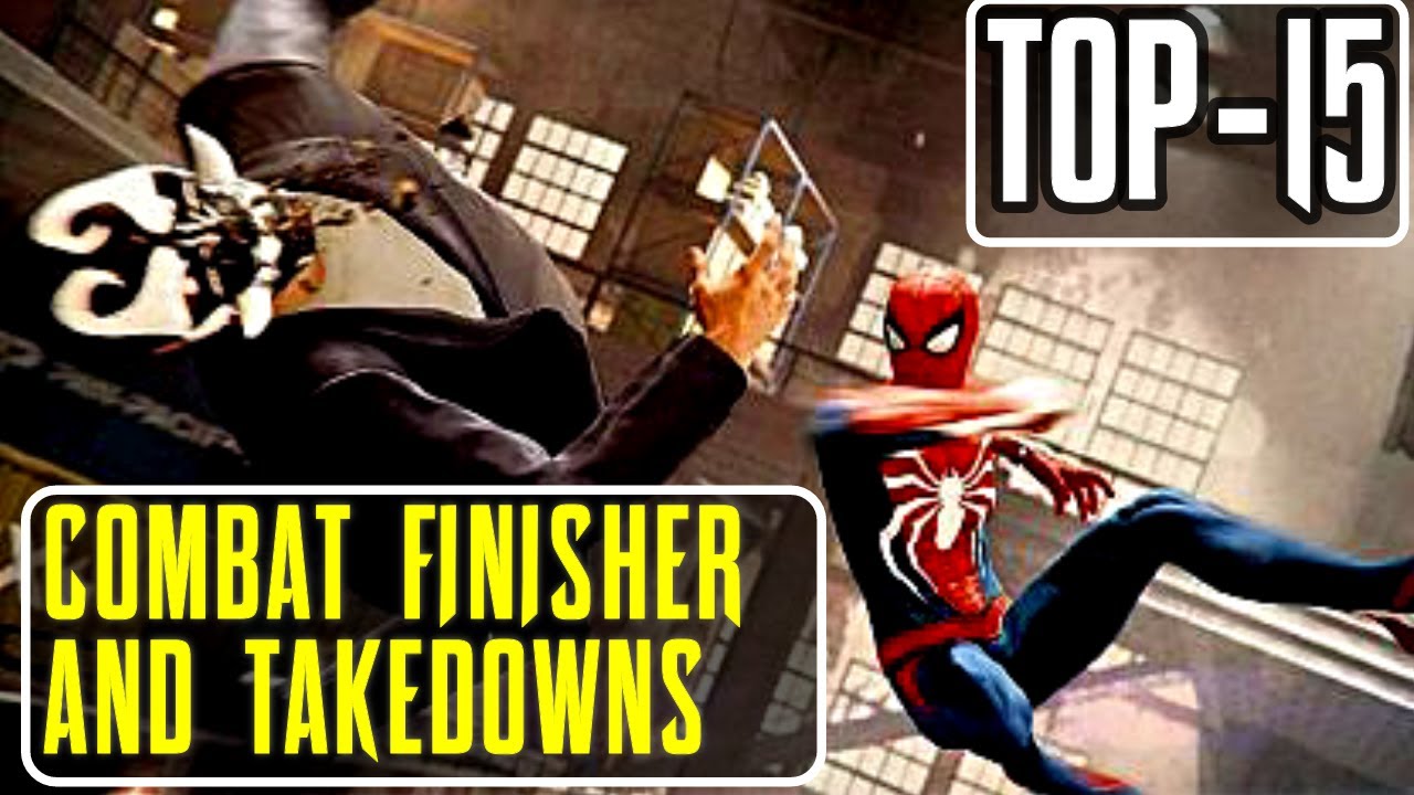 Marvel's Spiderman - All combat finishers | Finishing moves | All Suites Takedown | Action Gaming