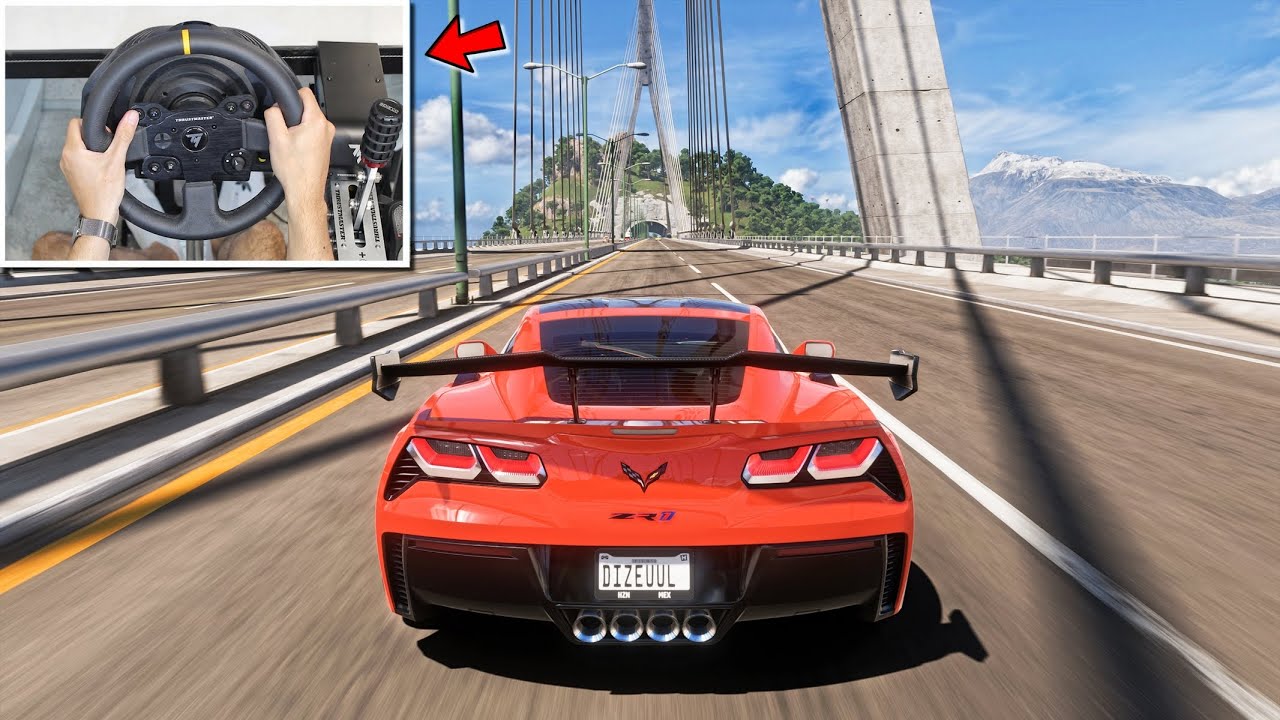Corvette C7 ZR1 - Forza Horizon 5 | Steering Wheel Gameplay