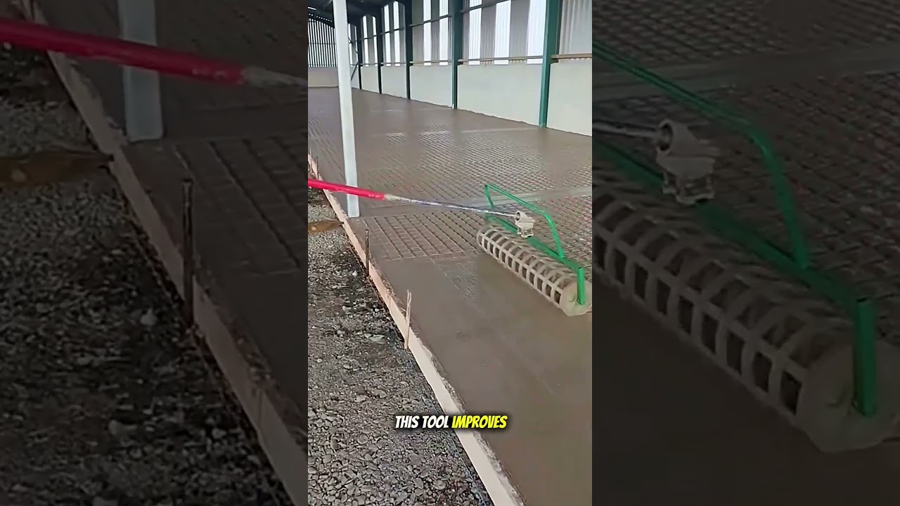 Amazing Concrete Spike Roller Process | Perfect Concrete Finishing Tool That Removes Air Bubbles