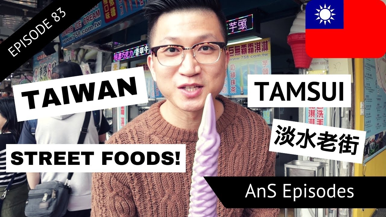 Taiwanese STREET FOOD Tour at TAMSUI Old Street (淡水老街) - (DANSHUI) - New Taipei City (EP 83)