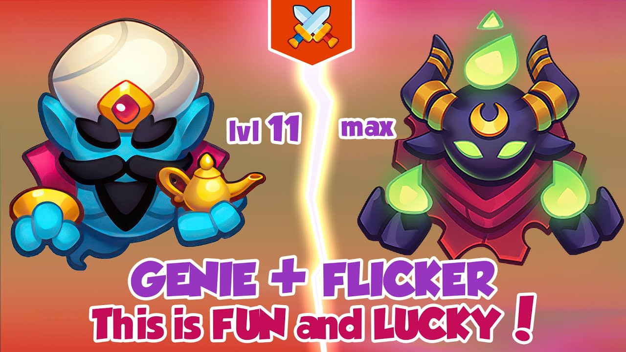 Genie + Flicker Challenged Cultist - Being LUCKY? PVP Rush Royale