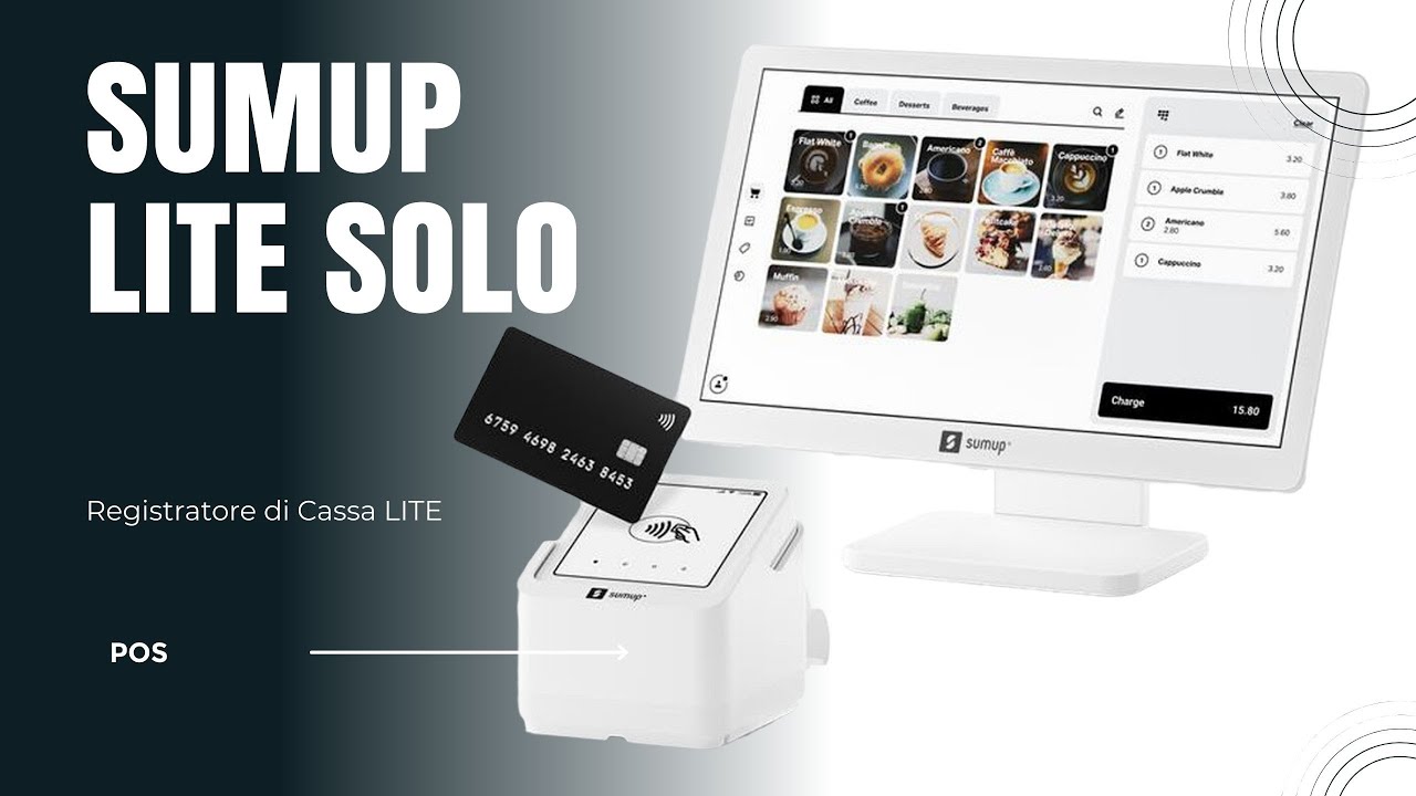 SUMUP Cassa LITE SOLO  PAYItalia Sistema di pagamento noleggio operativo