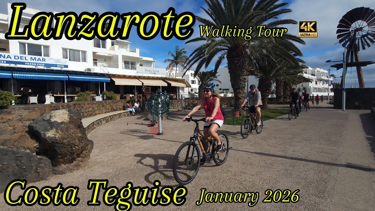 LANZAROTE. Costa teguise walking tour february 2026 🚶‍♀️☀️🗺️