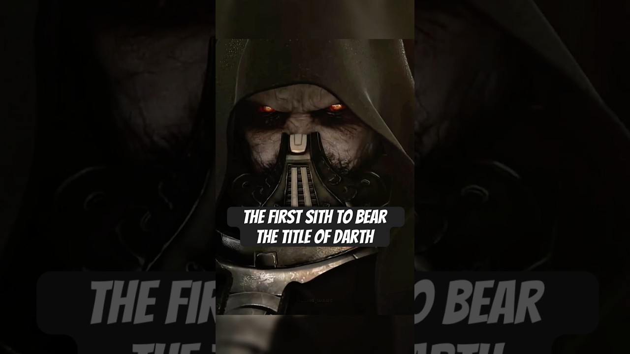 The first Sith to bear the title of Darth #starwarslore #starwars #sithlord