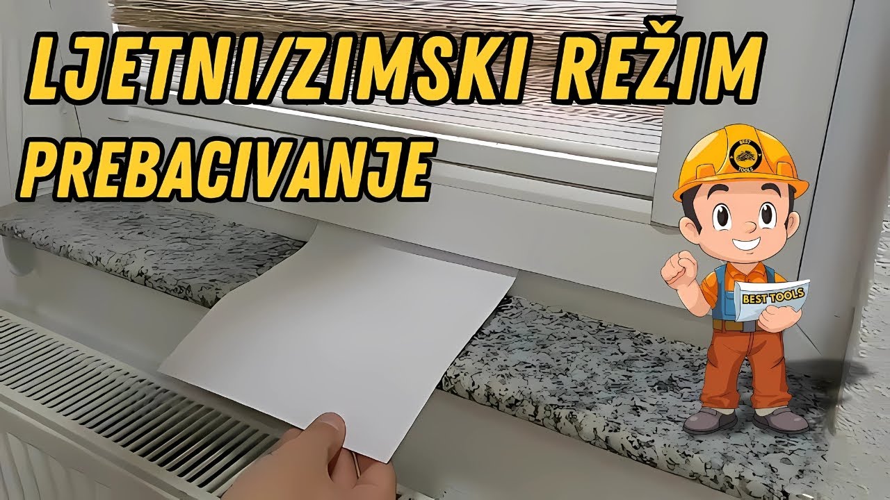 PREBACIVANJE PVC PROZORA SA LJETNOG NA ZIMSKI REŽIM TUTORIAL 4K