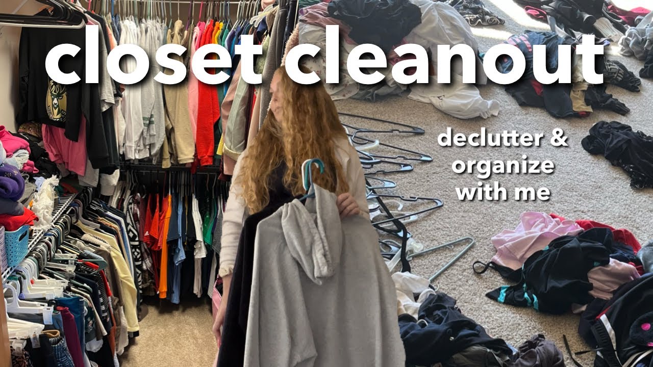 EXTREME CLOSET CLEANOUT & ORGANIZATION | massive declutter transformation