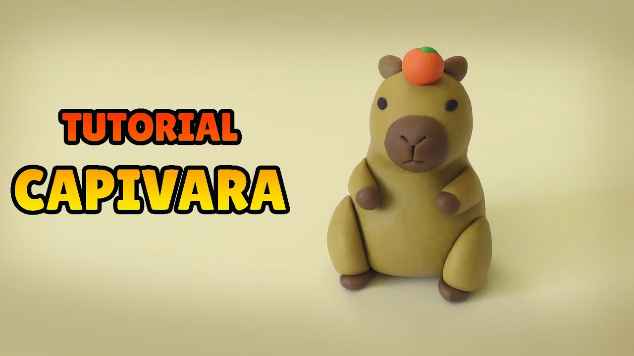🔴 FAÇA uma CAPIVARA - Tutorial Fácil Biscuit, Pasta Americana, Clay ou Plastilina - DIY